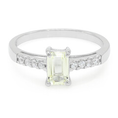 Canary Kunzite Silver Ring