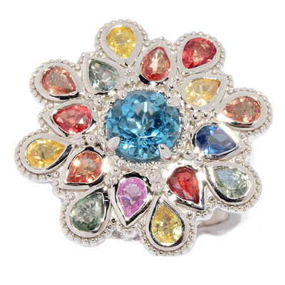 London Blue Topaz Silver Ring (Dallas Prince Designs)