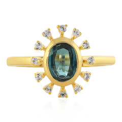 Teal Kyanite Silver Ring