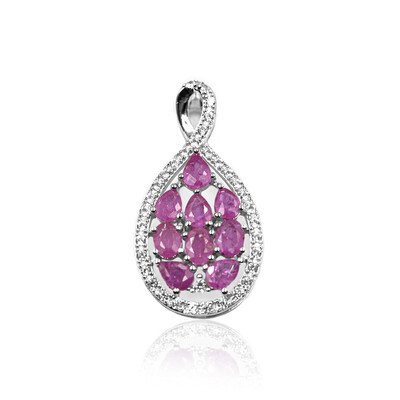 Mozambique Ruby Silver Pendant
