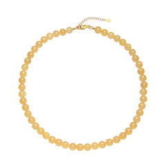 Orange calcite Silver Necklace