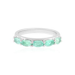 Colombian Emerald Silver Ring