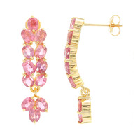 18K Unheated Padparadscha Sapphire Gold Earrings (AMAYANI)