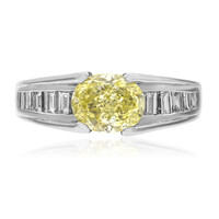 SI2 Yellow Diamond Platinium Ring (CIRARI)
