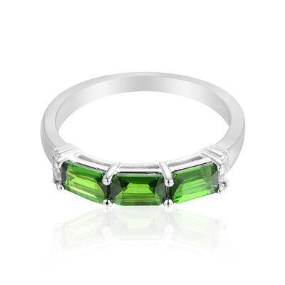 Russian Diopside Silver Ring