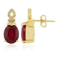 Madagascar Ruby Silver Earrings