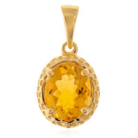 Citrine Silver Pendant