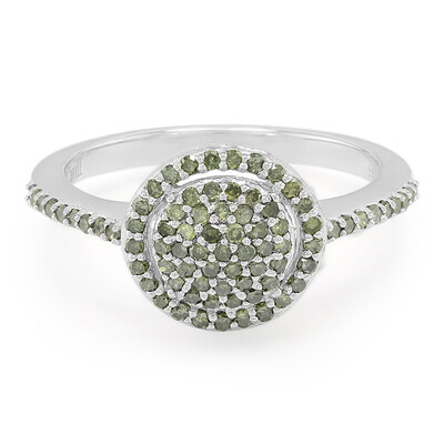 Fancy Diamond Silver Ring