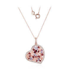 Rose Quartz Silver Necklace