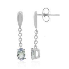 Green Tanzanite Silver Earrings
