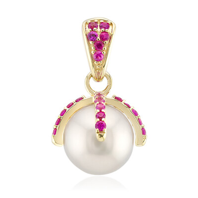 9K White South Sea Pearl Gold Pendant (Michelle Albala)