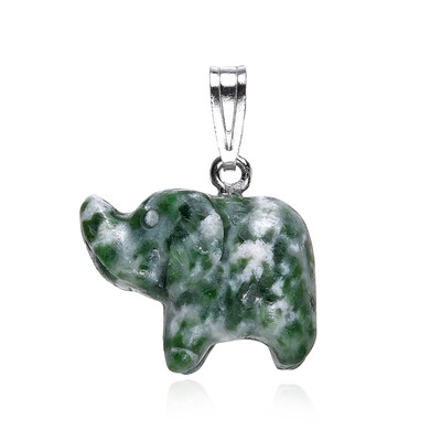Serpentine Silver Pendant
