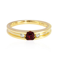 9K Red Burmese Spinel Gold Ring (de Melo)