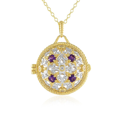 Amethyst Silver Necklace (Gems en Vogue)