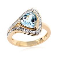 9K Ofiki Aquamarine Gold Ring