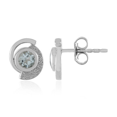 Brazilian Aquamarine Silver Earrings