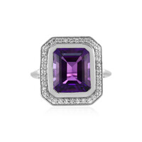 Siberian Amethyst Silver Ring