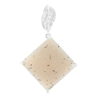 Glitter Agate Silver Pendant
