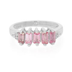 Padparadscha Sapphire Silver Ring