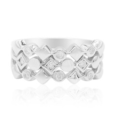 I1 (G) Diamond Silver Ring