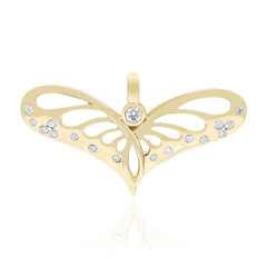 9K SI1 (G) Diamond Gold Pendant