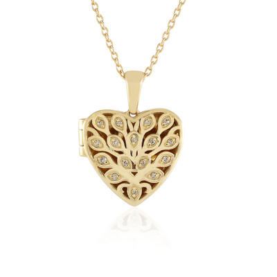 I3 Champagne Diamond Silver Necklace