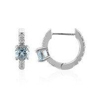 Sky Blue Topaz Silver Earrings