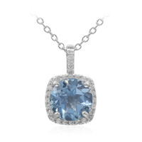 Sky Blue Topaz Silver Necklace