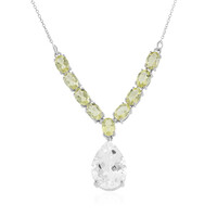 White Quartz Silver Necklace
