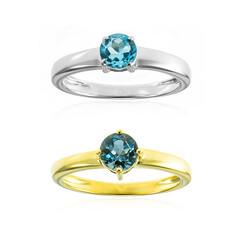 Swiss Blue Topaz Silver Ring