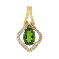 Russian Diopside Silver Pendant