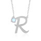 Rainbow Moonstone Silver Necklace