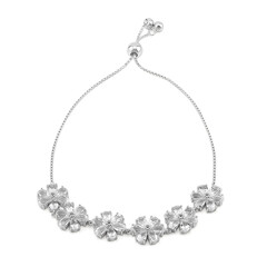 White Topaz Silver Bracelet
