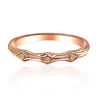 9K SI1 Argyle Rose De France Diamond Gold Ring