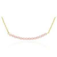Rose Quartz Silver Necklace