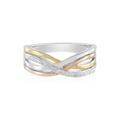 I3 (J) Diamond Silver Ring