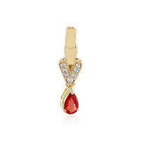9K Tanzanian Ruby Gold Pendant