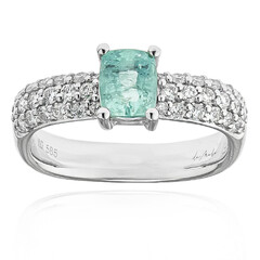 14K Caribbean Blue Tourmaline Gold Ring (de Melo)