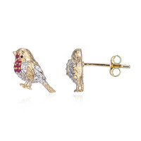 Ruby Silver Earrings