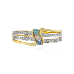 Blue Apatite Silver Ring