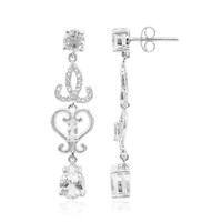 White Topaz Silver Earrings