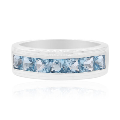 Swiss Blue Topaz Silver Ring