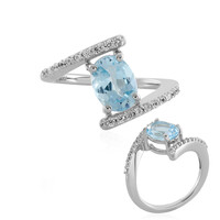 Sky Blue Topaz Silver Ring