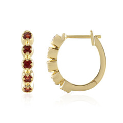 Tanzanian Ruby Silver Earrings (Adela Silber)