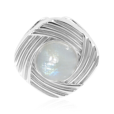 Rainbow Moonstone Silver Pendant (MONOSONO COLLECTION)