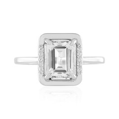 White Topaz Silver Ring