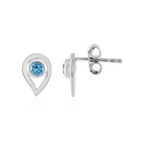 Swiss Blue Topaz Silver Earrings