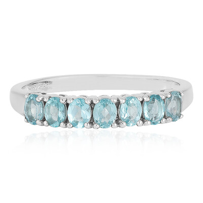 Blue Apatite Silver Ring