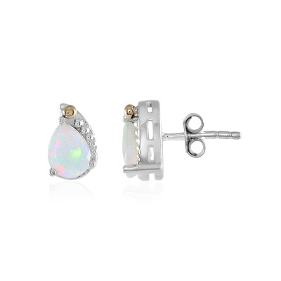 Welo Opal Silver Earrings (Granulieren)