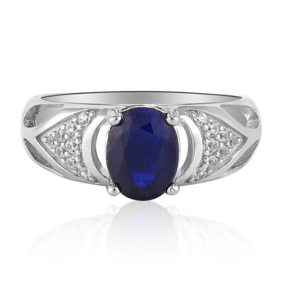 Royal Blue Spinel Silver Ring